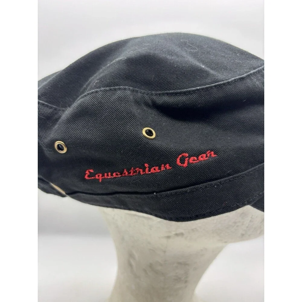 Reitsport Equestrian Gear Hat Black Cadet Military Cap Big